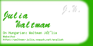 julia waltman business card